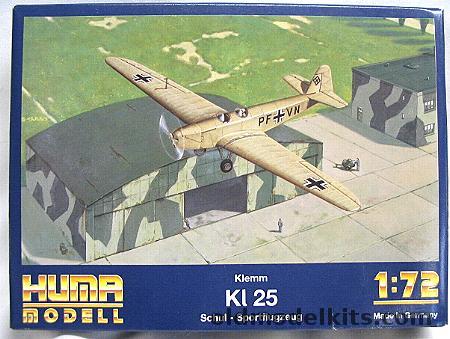 Huma Model 1/72 Lemm Kl-25 (Kl.25) Sport Aircraft, 3004 plastic model kit